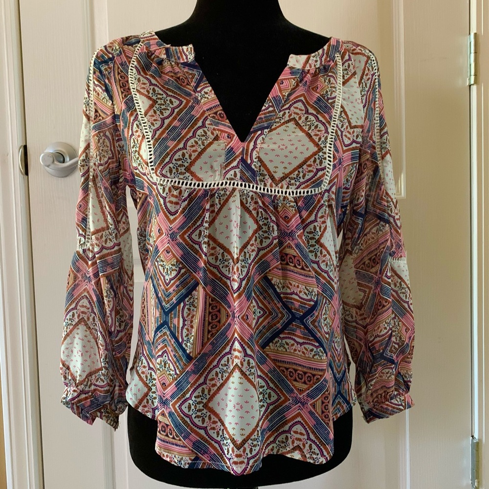 Love, Fire Long Sleeve Blouse